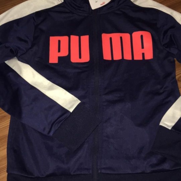 BRAND NEW youth puma slant pack tricot track jacket size S - Picture 3 of 3